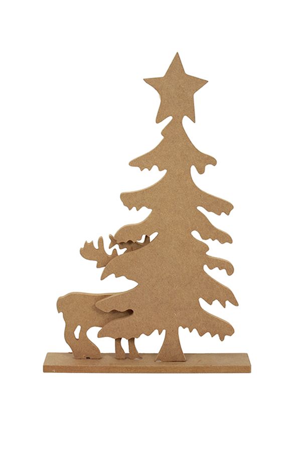albero con cervo copia